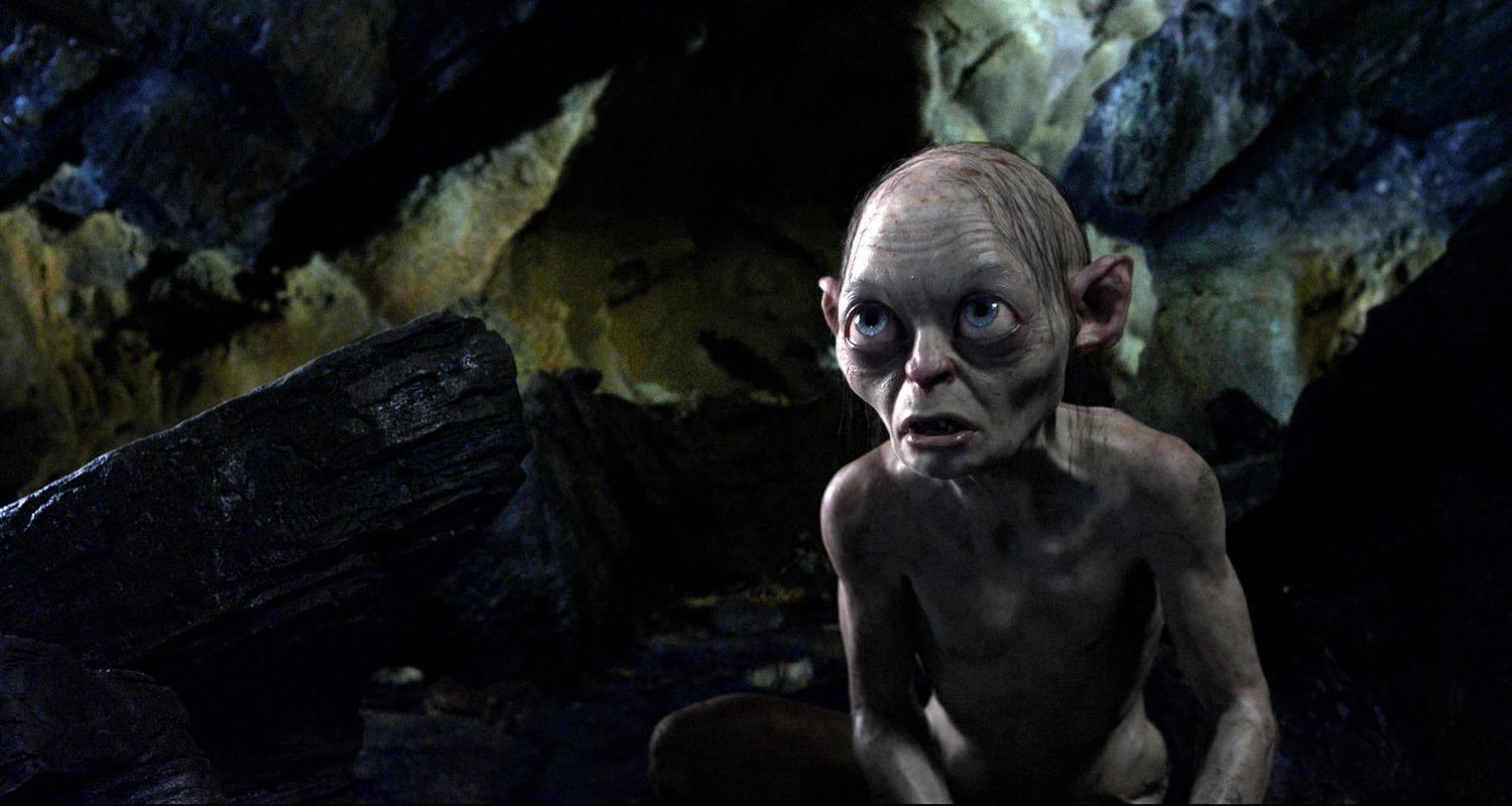 Der Charakter Gollum aus Herr der Ringe von einer Höhle