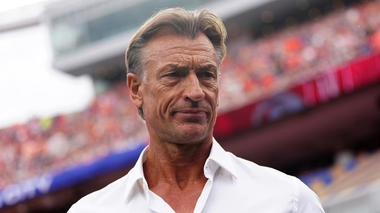 Der tunesische Nationaltrainer Hervé Renard vor dem Spiel der Gruppe F bei der FIFA-Weltmeisterschaft 2026 im Arrowhead Stadium, Kansas City, USA, am 25.06.2026.