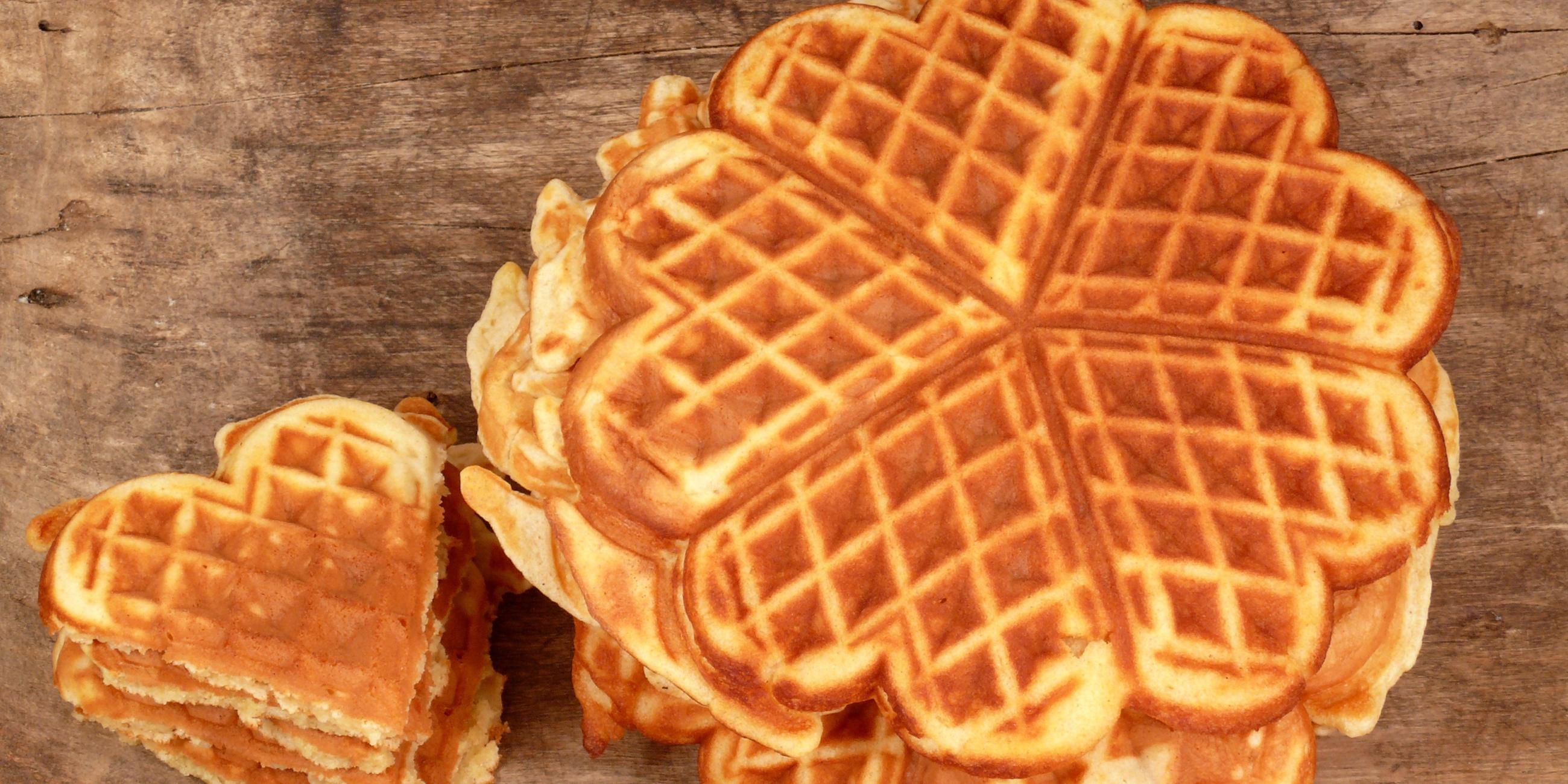 Herzwaffeln, mal süß, mal herzhaft mit Garnelen