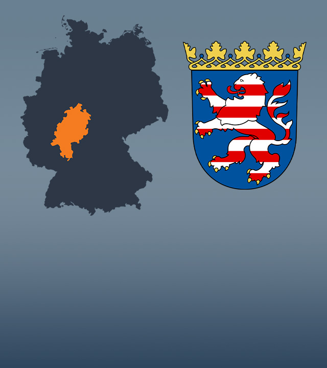 Wahlkreise und Flagge von Hessen