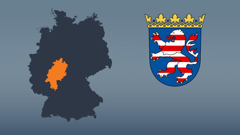 Wahlkreise und Flagge von Hessen