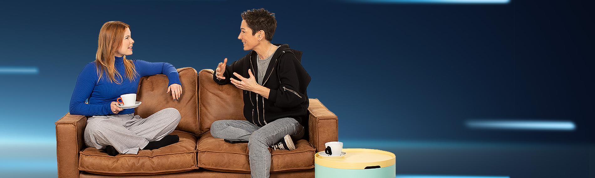 Stefan Leifert und Dunja Hayali in "heute journal - der Podcast"