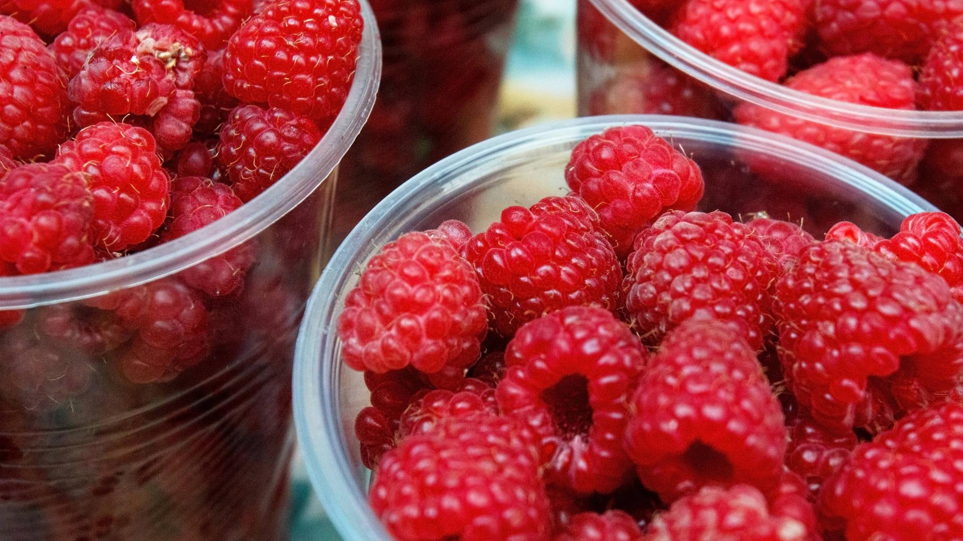 Himbeeren im Glas