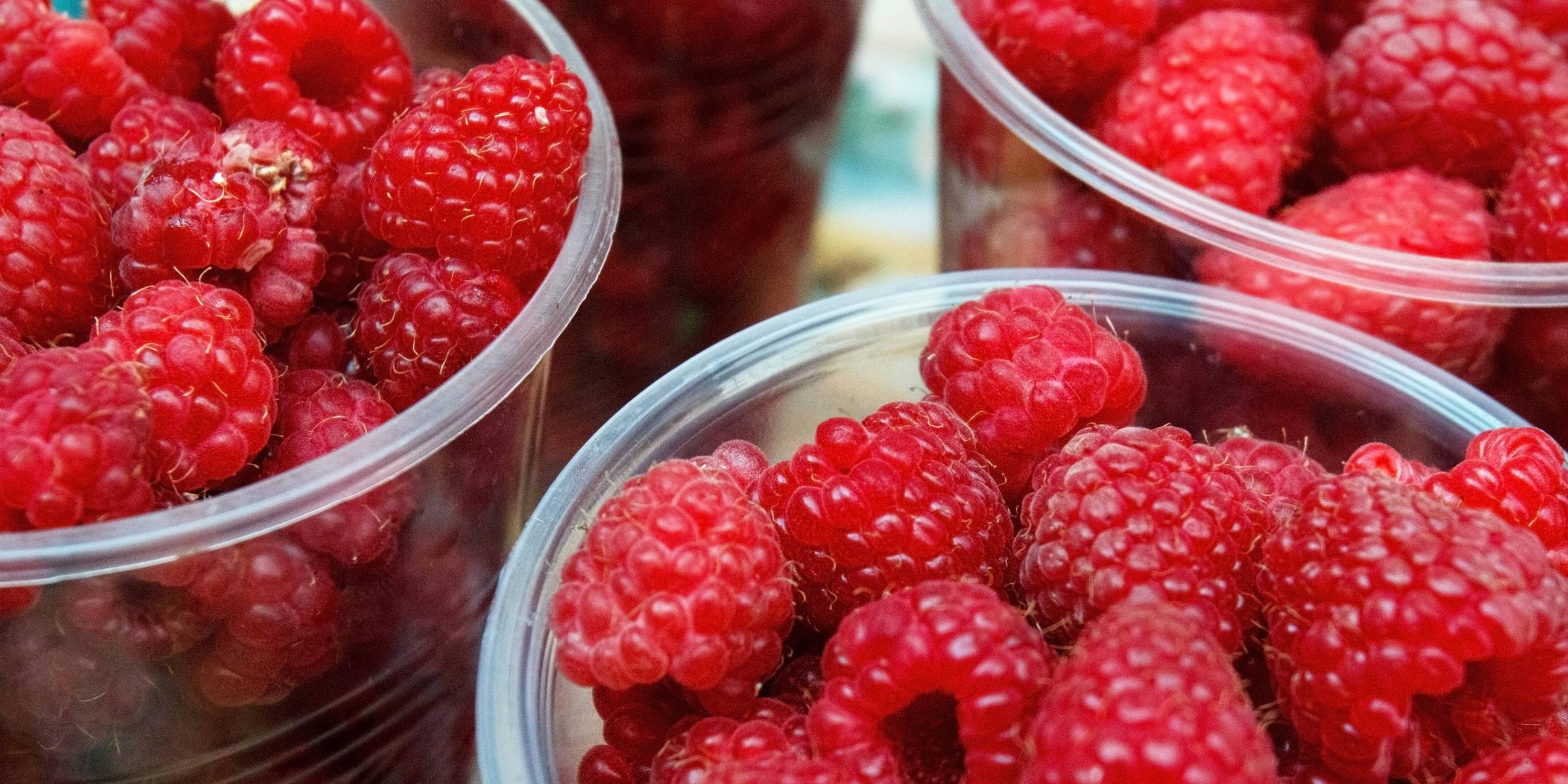 Himbeeren im Glas