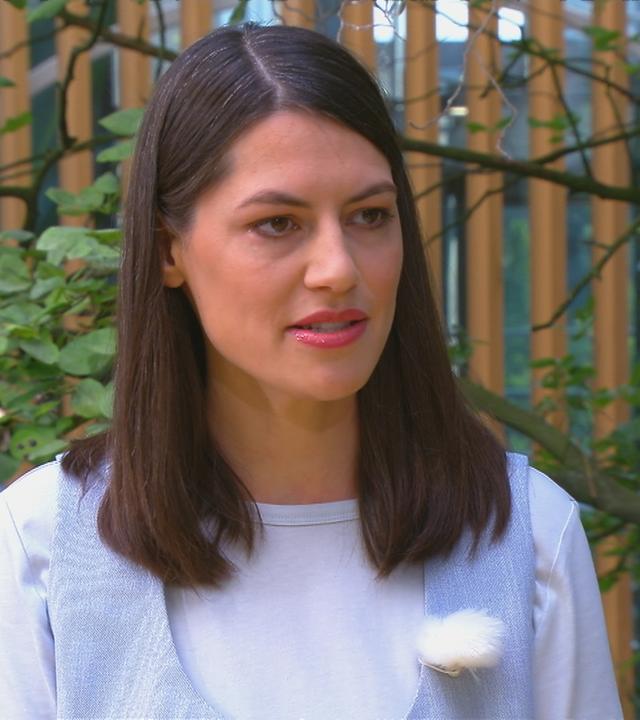 Christa Orben am "Volle Kann"-Themenpult 