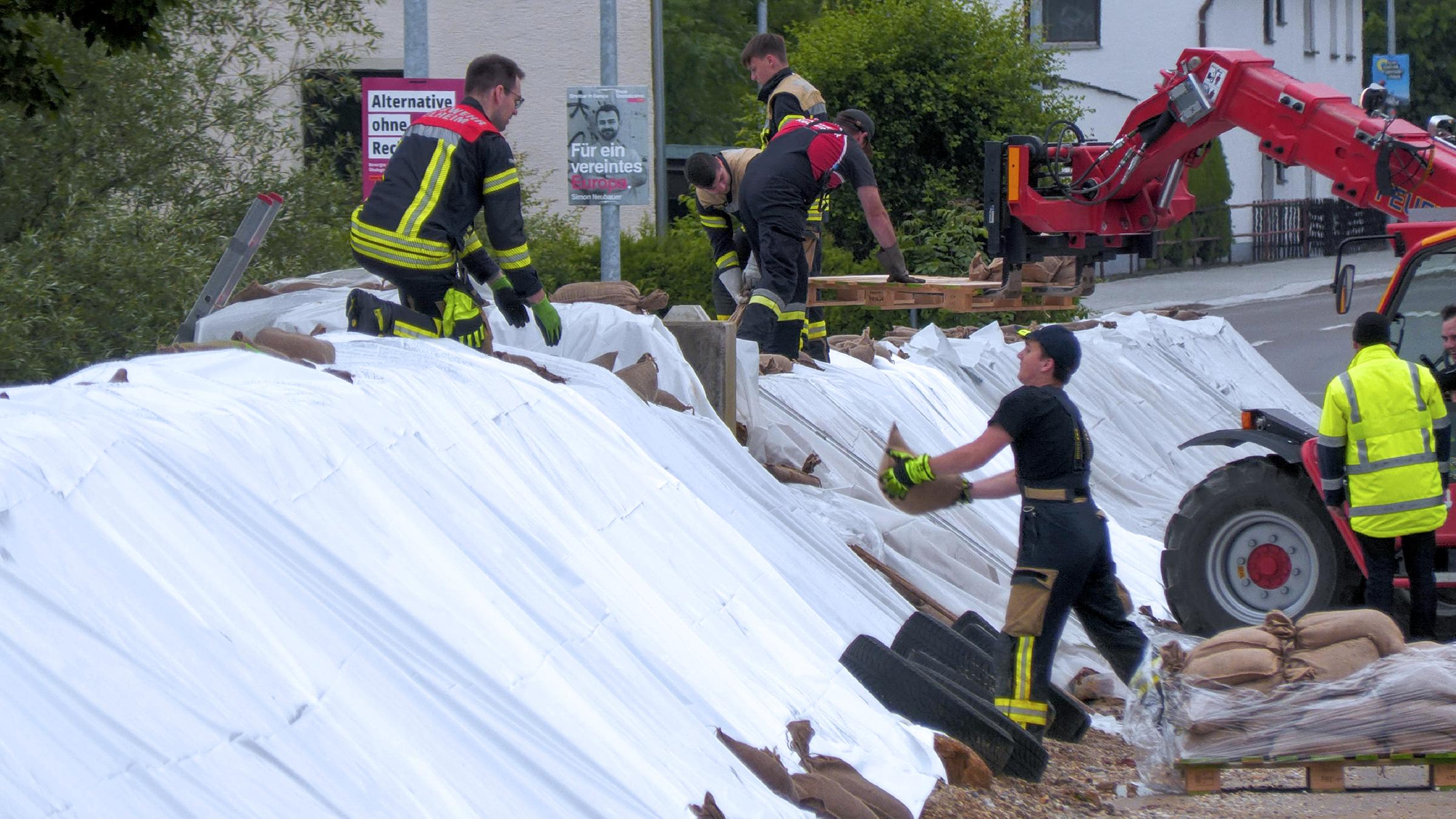 Die Hochwassersituation in Kelheim an der Donau