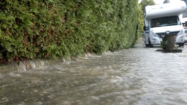 Hochwasser nach starkem Regen am 19.06.2026 in Seelbach, Rheinland Pfalz.