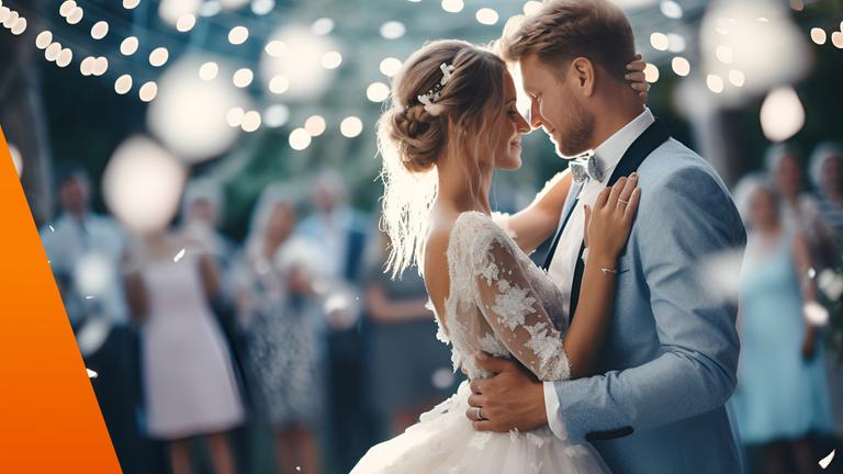 Paar bei der Hochzeit