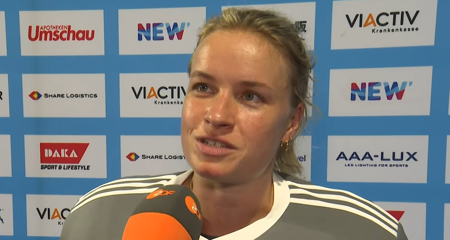 Hockey-Nationaltorhüterin Julia Sonntag im ZDF-Interview