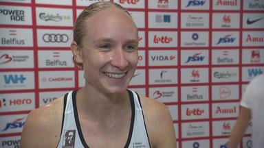 Hockey-Nationalspielerin Lisa Nolte im ZDF-Interview.