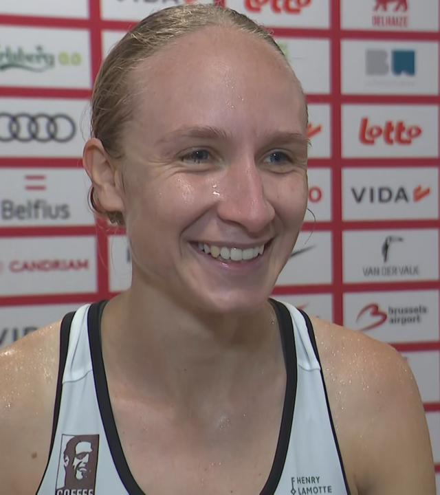 Hockey-Nationalspielerin Lisa Nolte im ZDF-Interview.