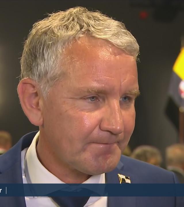 Björn Höcke von der AfD mit einer Reaktion zur Landtagswahl in Sachsen-Anhalt.