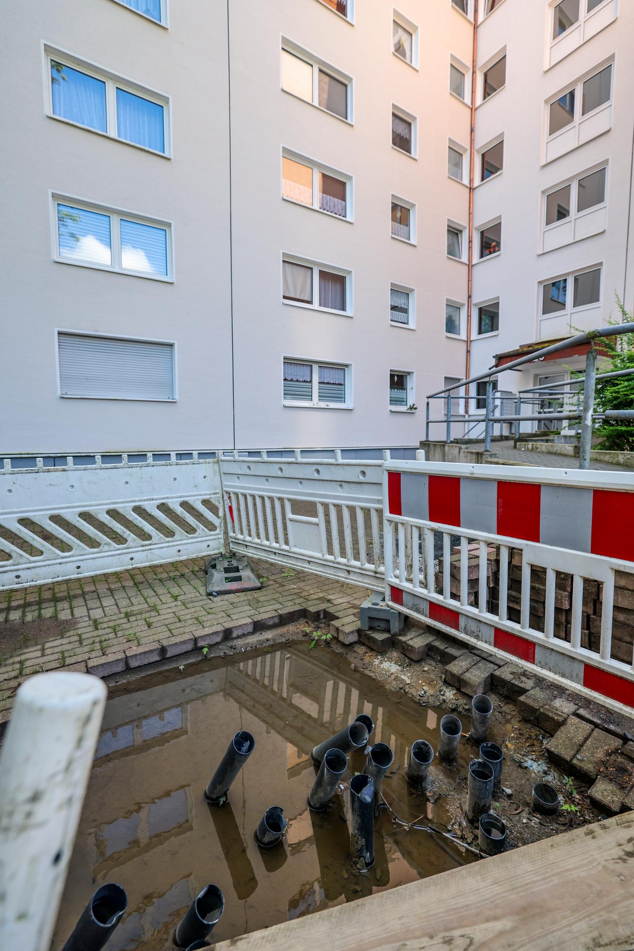 Hohlraum unter Mietshaus in Essen 