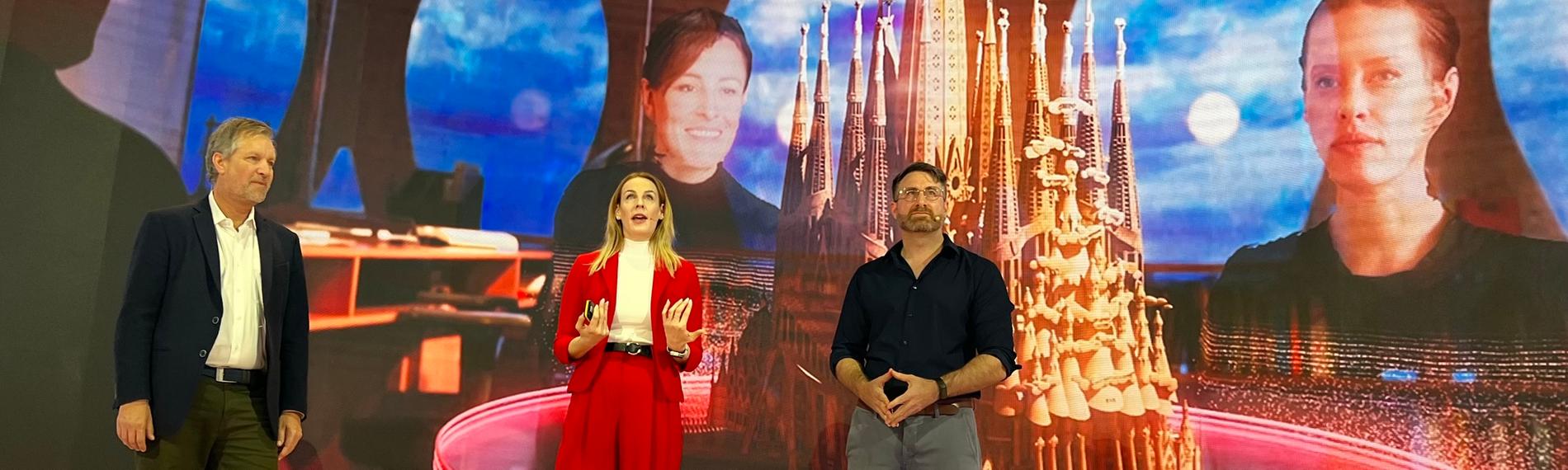 Präsentation eines Hologramm-Telefonats am 27.02.2024.