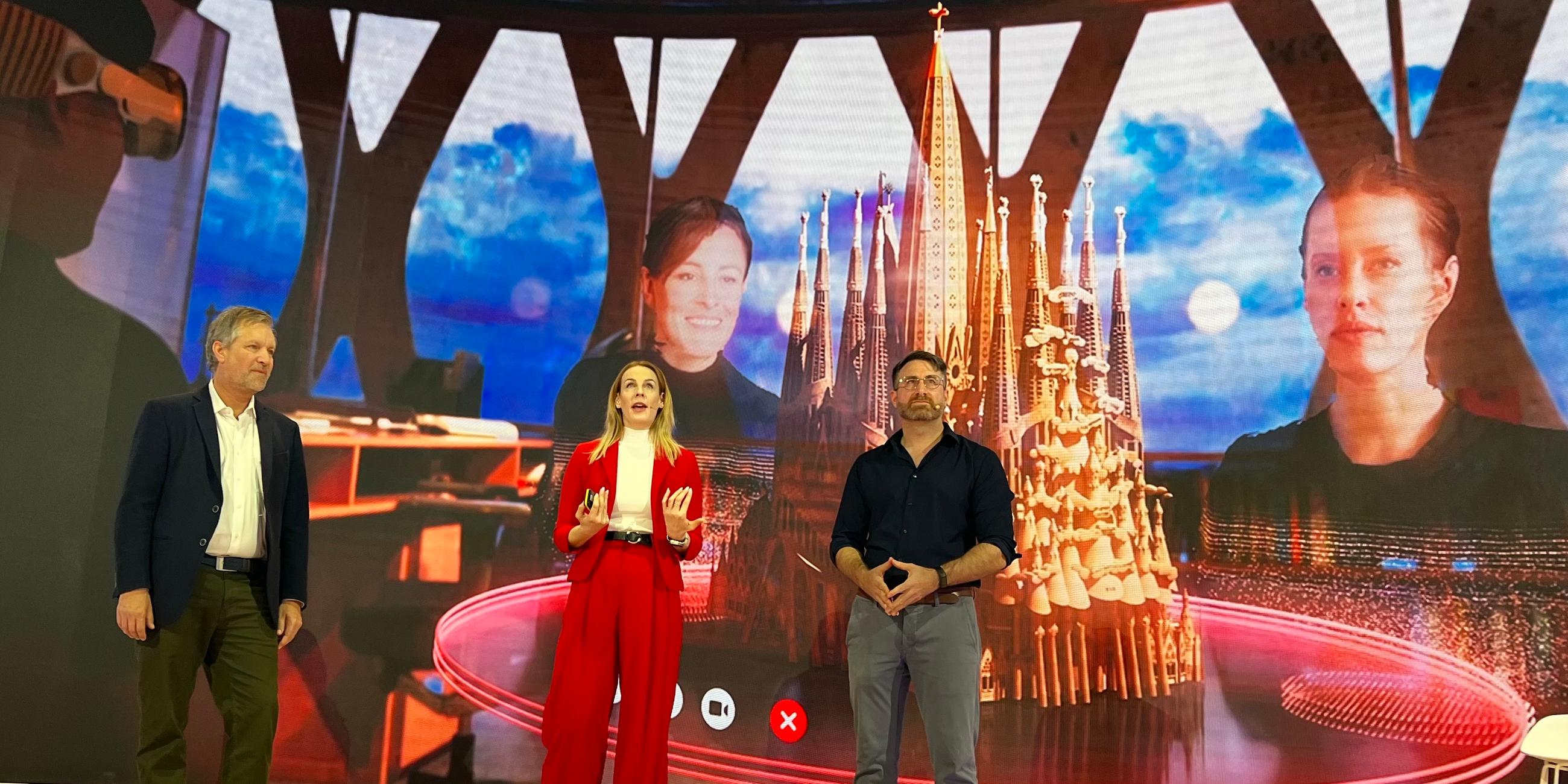 Präsentation eines Hologramm-Telefonats am 27.02.2024.