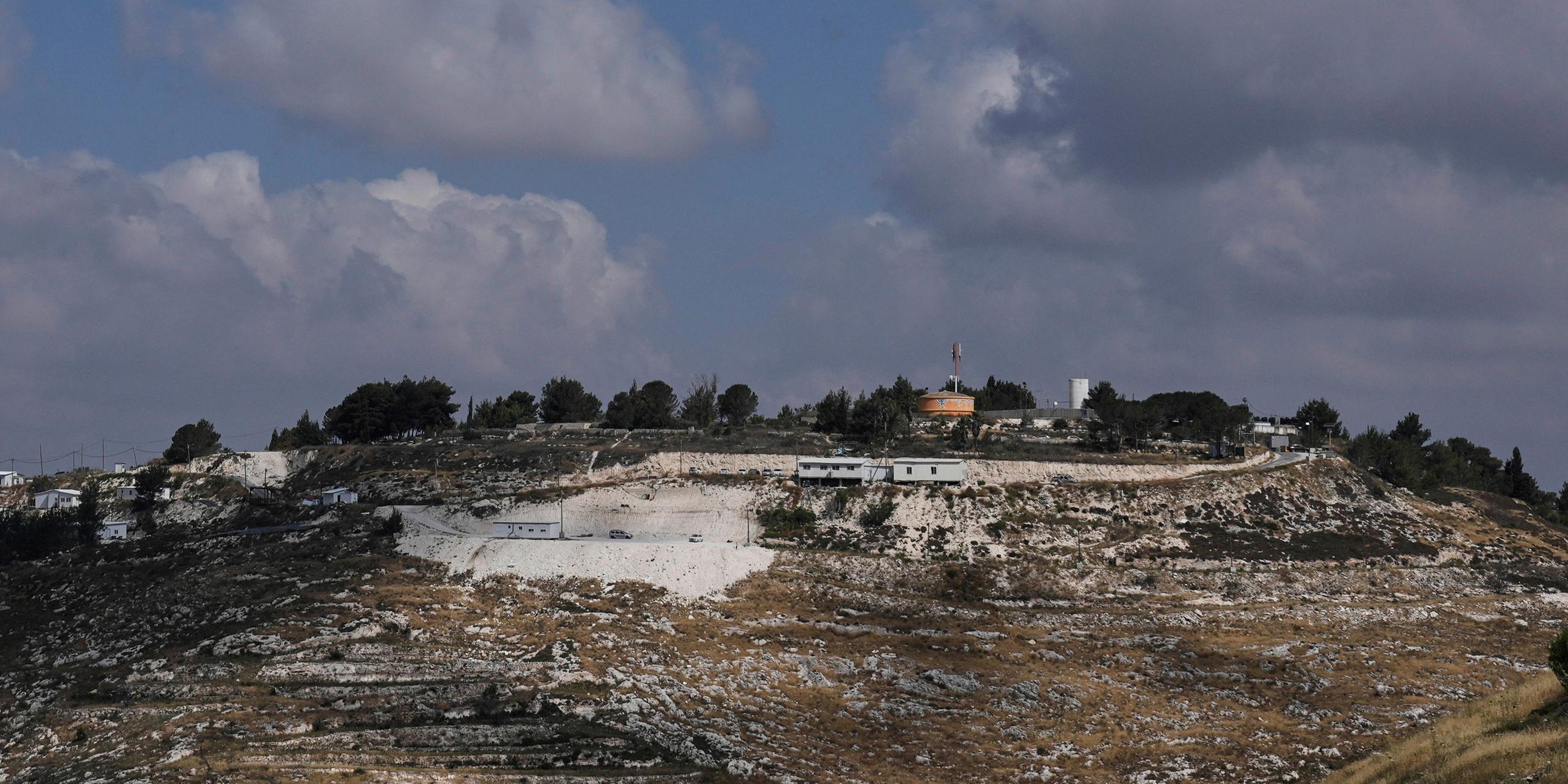  Ein Blick auf den israelischen Außenposten Homesh im Westjordanland, aufgenommen am 29.05.2025.