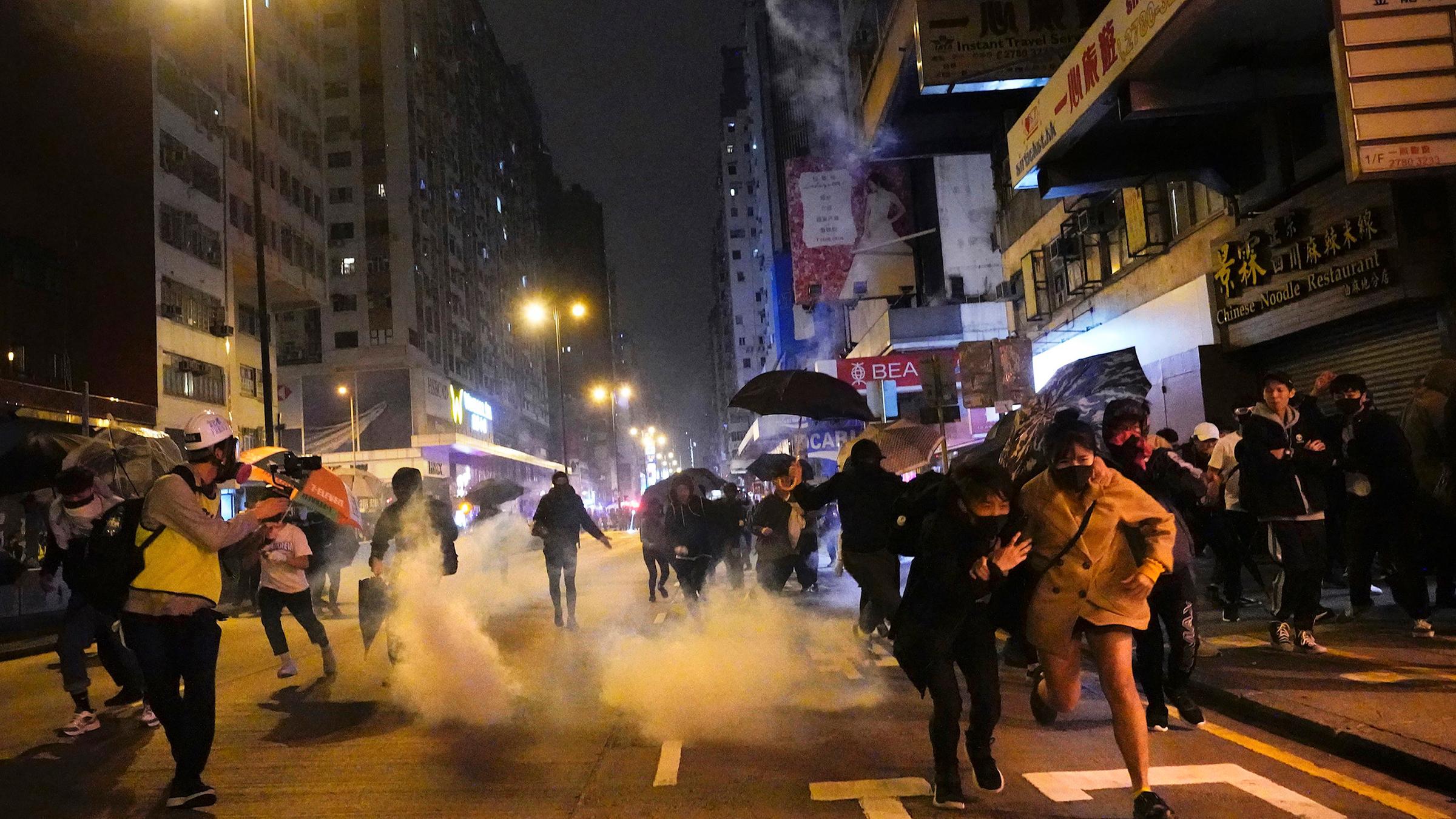 In Hongkong sind auch zu Silvester Tausende für mehr Demokratie auf die Straße gegangen.