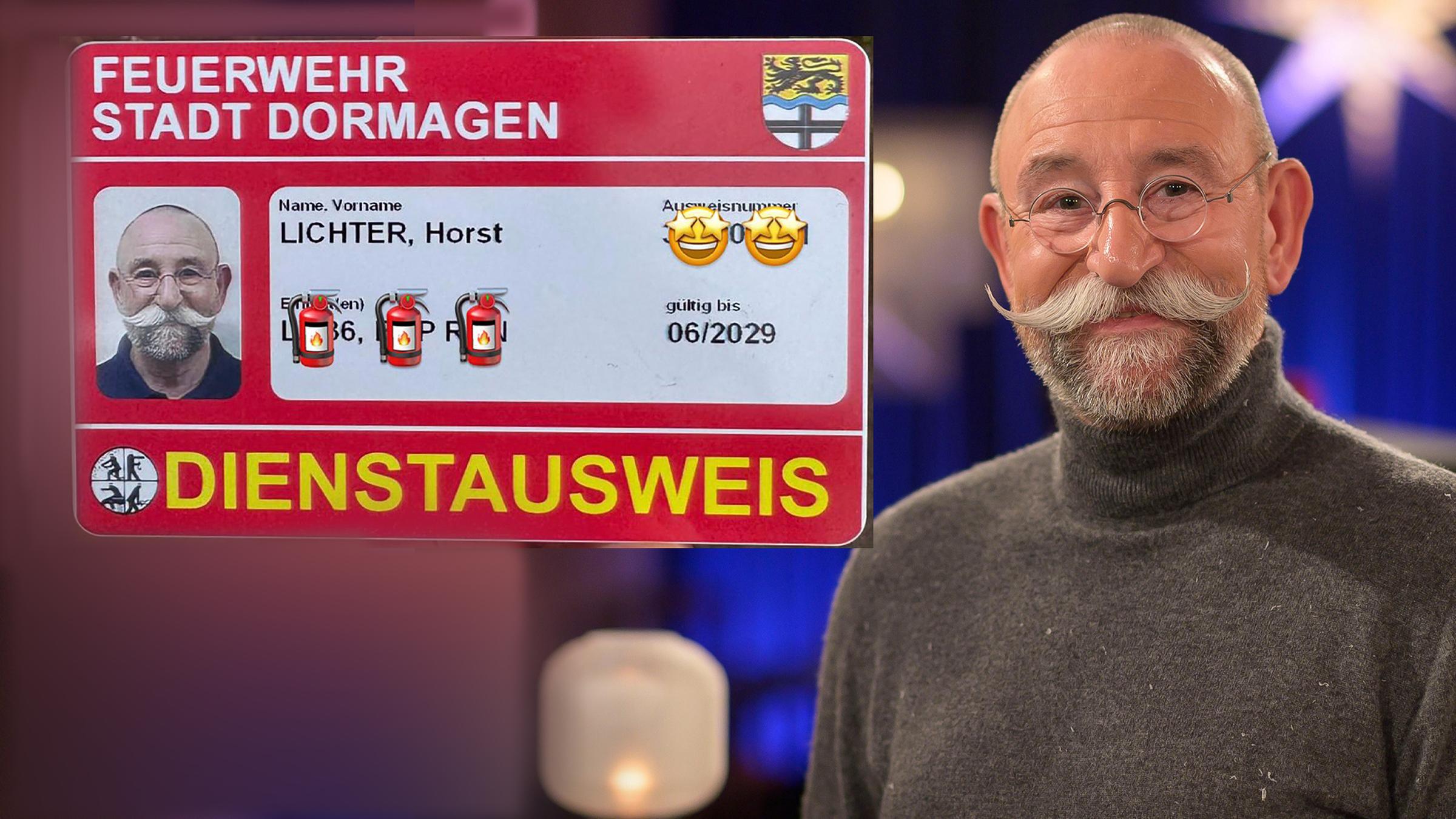 Horst Lichter hat endlich seinen Dienstausweis. Der "Bares für Rares"- Star ist schon seit Sommer 2025 Mitglied der Freiwilligen Feuerwehr Dormagen und bereit für seinen Einsatz. (12.02.2026)