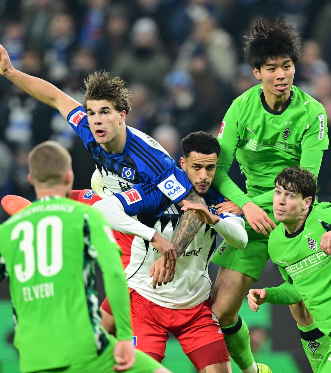 Luka Vuskovic, Robert Glatzel, Philipp Sander und Kota Takai am 17.01.26