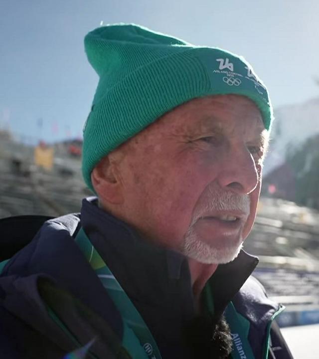 Olympia-Volunteer Hubert Bihler in Antholz.