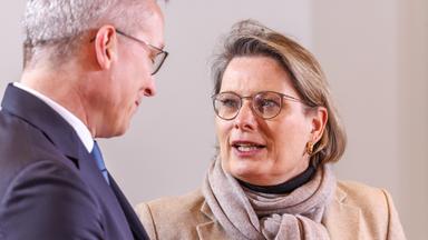 Stefanie Hubig (SPD), Bundesministerin für Justiz und Verbraucherschutz, bei einer Sitzung des Bundeskabinetts am 14.01.2026 im Bundeskanzleramt Berlin.