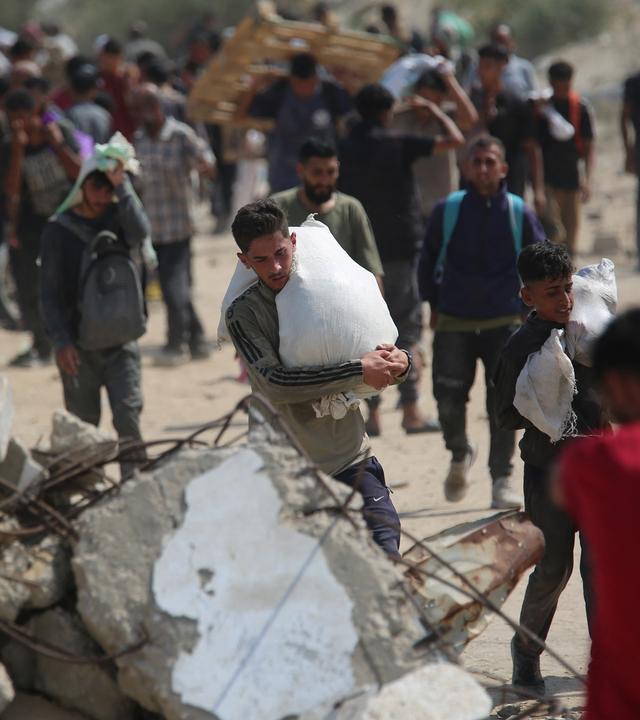 Humanitäre Hilfe im Gazastreifen.