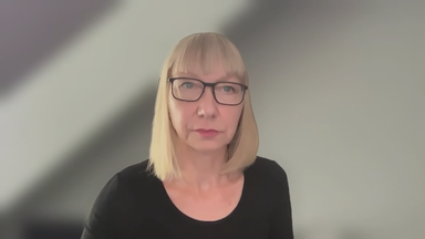 Prof. Sabine Pfeiffer zugeschaltet ins Studio.
