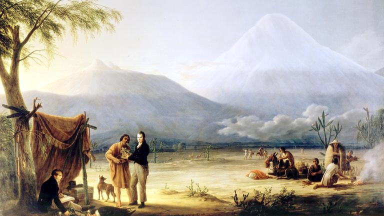 Humboldt und Aime Bonpland in den Anden