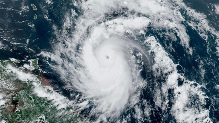Hurricane Beryl, Satellitenbild
