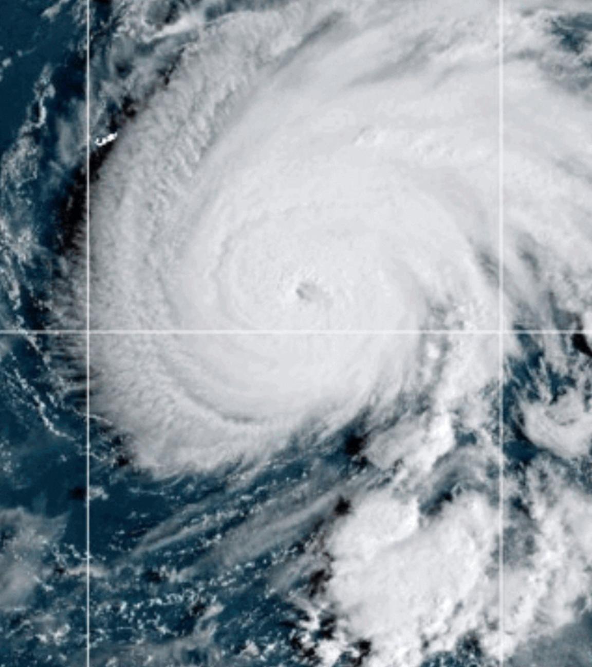 This Satellite image provided by NOAA Hurricane Gabrielle on Monday, Sept. 22, 2025.