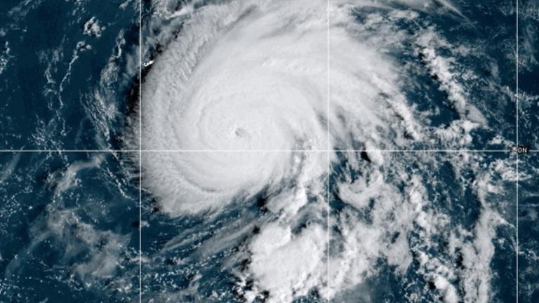This Satellite image provided by NOAA Hurricane Gabrielle on Monday, Sept. 22, 2025.