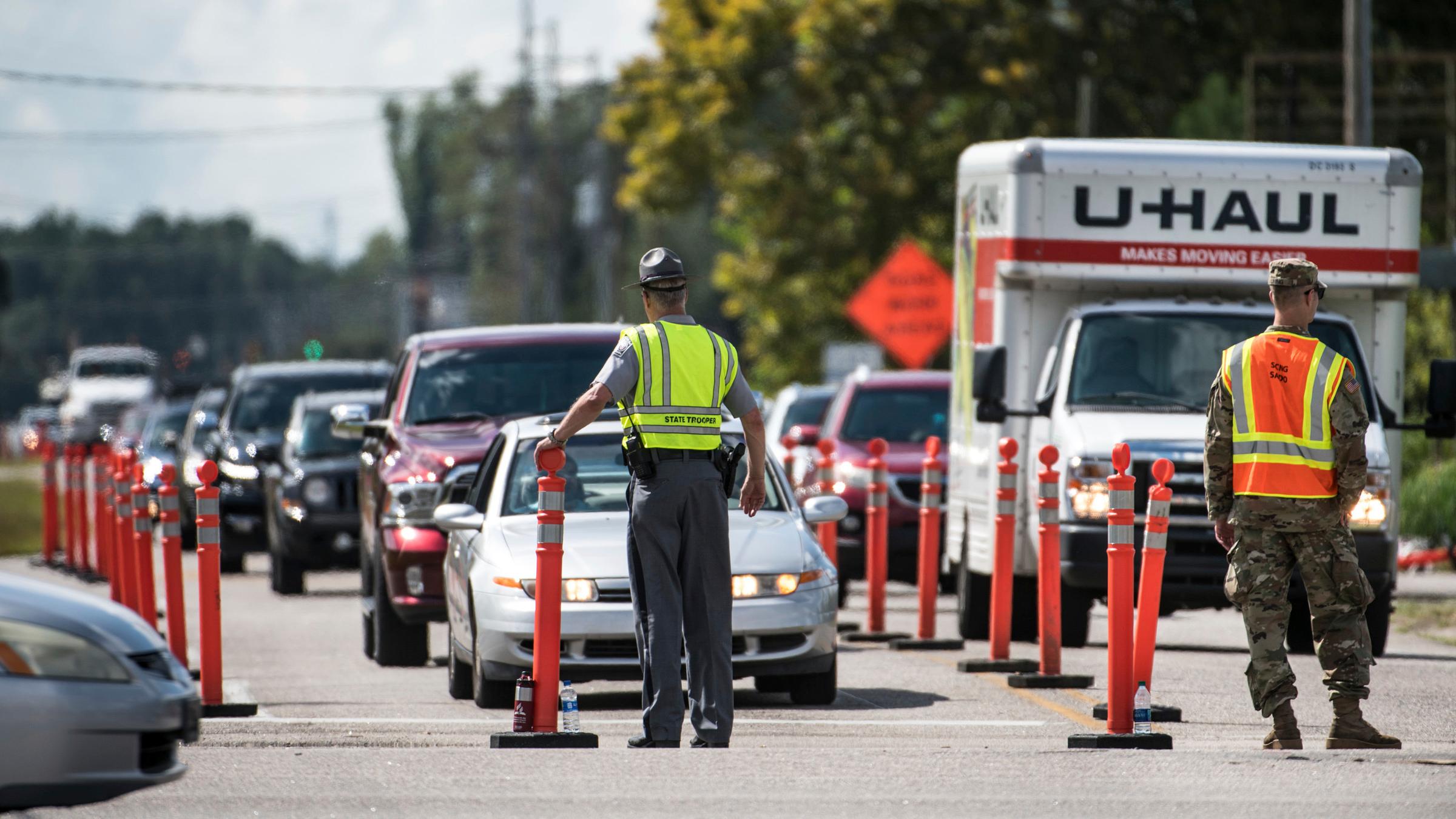 Evakuierung vor Hurrikan Florence am 12.9.2018