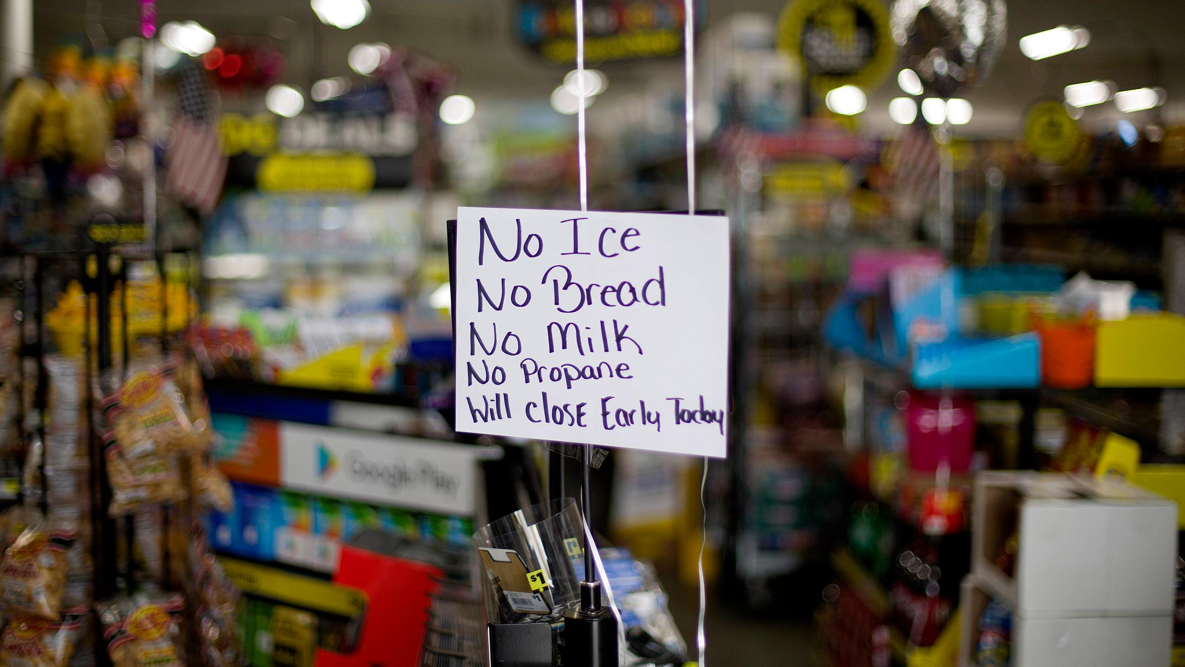 Hamsterkäufe vor Hurrikan Florence am 13.9.2018