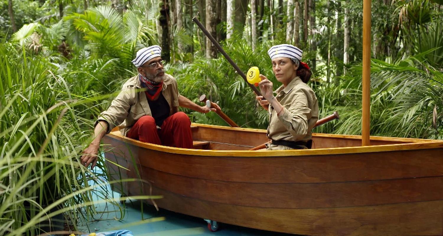 Lilly Becker und Pierre Sanoussi-Bliss treten zur Schatzsuche an in der RTL-Realityshow «Ich bin ein Star - Holt mich hier raus!». Mitten im Dschungel müssen die beiden von einem Boot aus Entchen angeln.