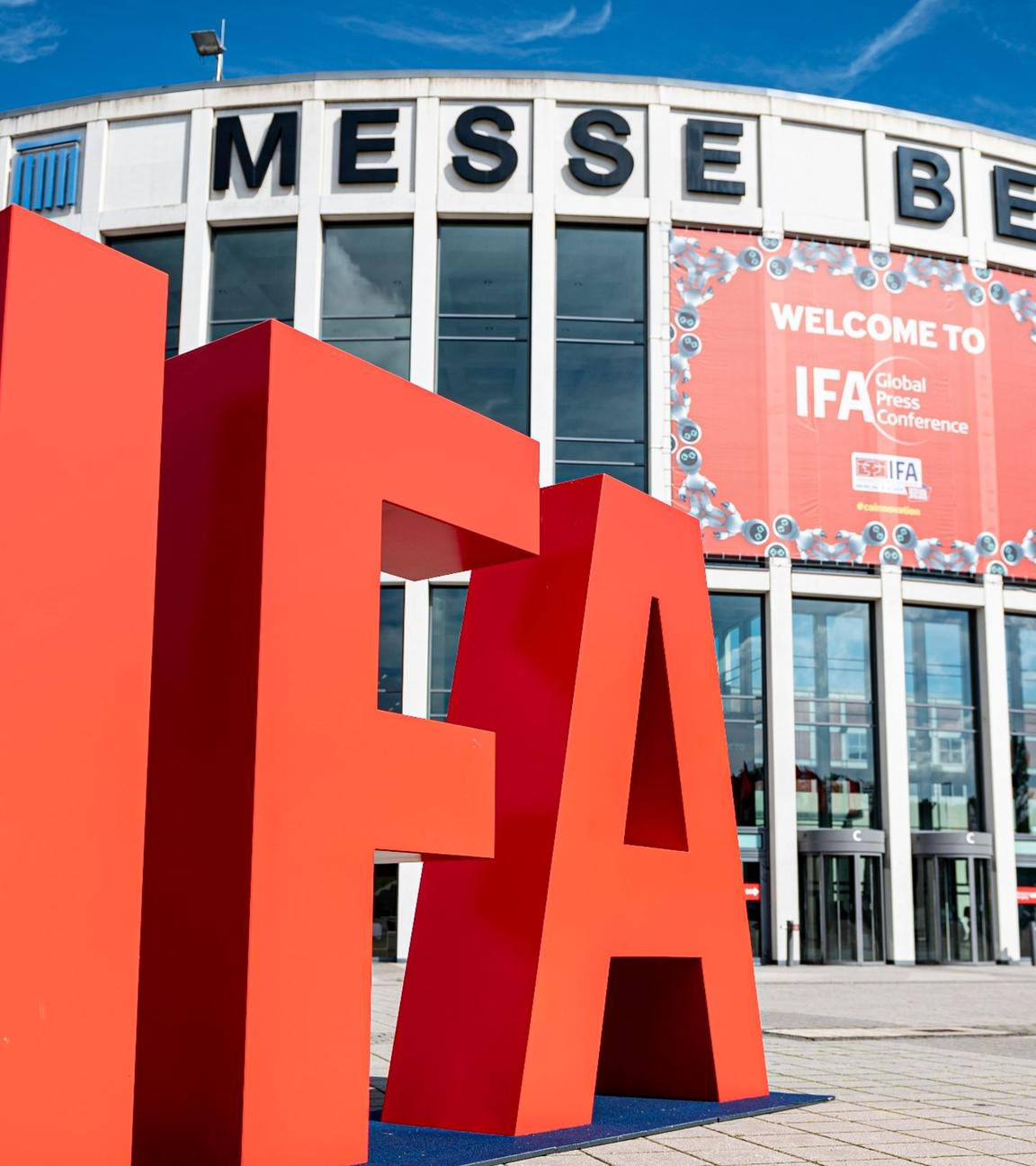 Ein Schriftzug der Internationalen Funkausstellung