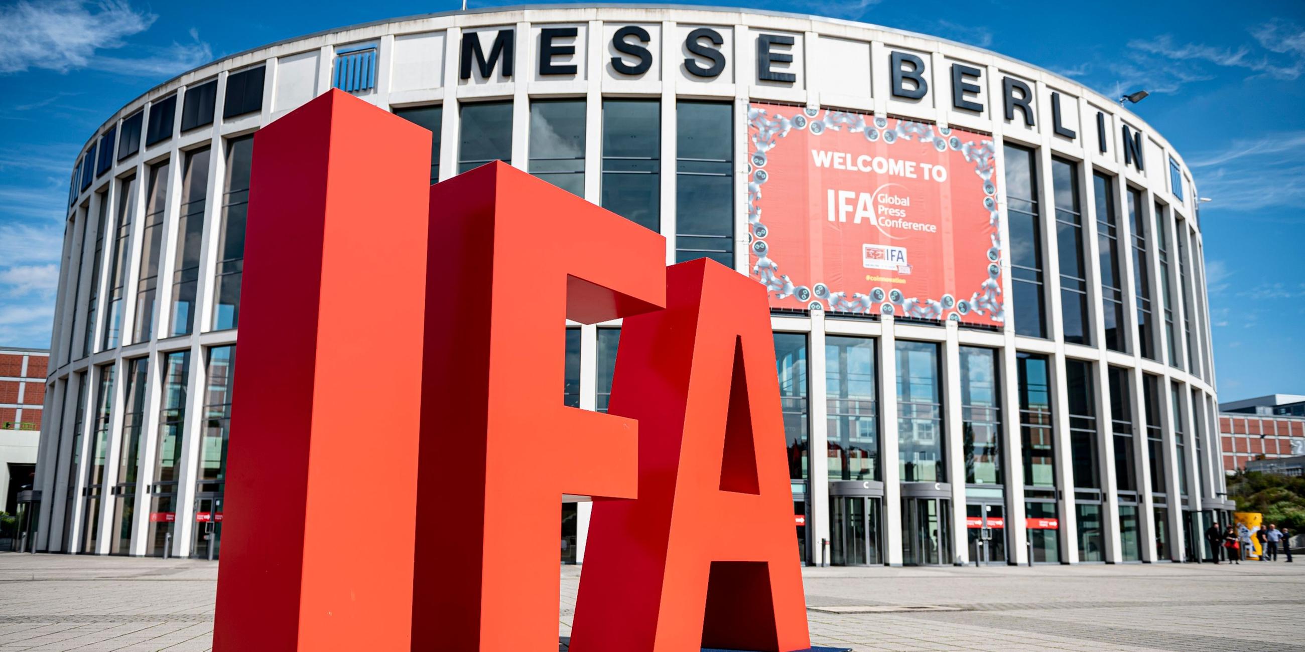 Ein Schriftzug der Internationalen Funkausstellung