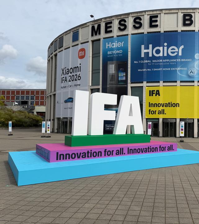 Das Logo der Technikmesse IFA 2026 auf der Berlin Messe