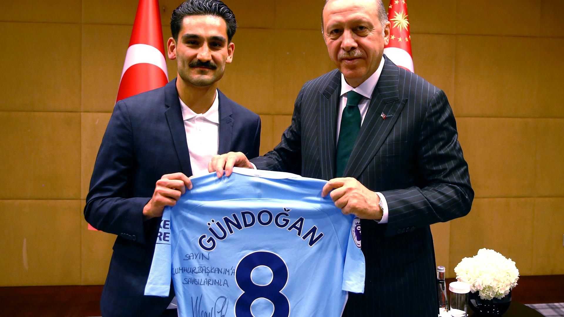 Ilkay Gündogan und Recep Erdogan in London