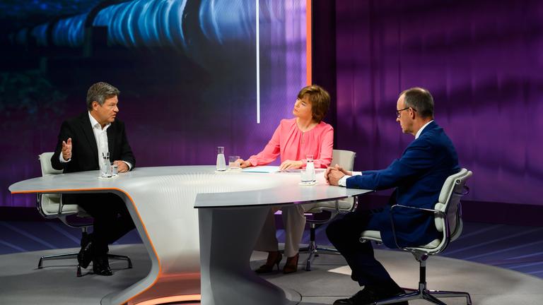 Merz und Habeck bei illner