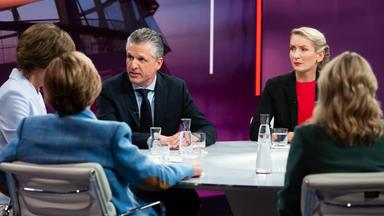 Beatrix von Storch, Thorsten Frei, Ines Schwerdter und Kerstin Münstermann in der Sendung "maybrit Illner" vom 06.09.2026.