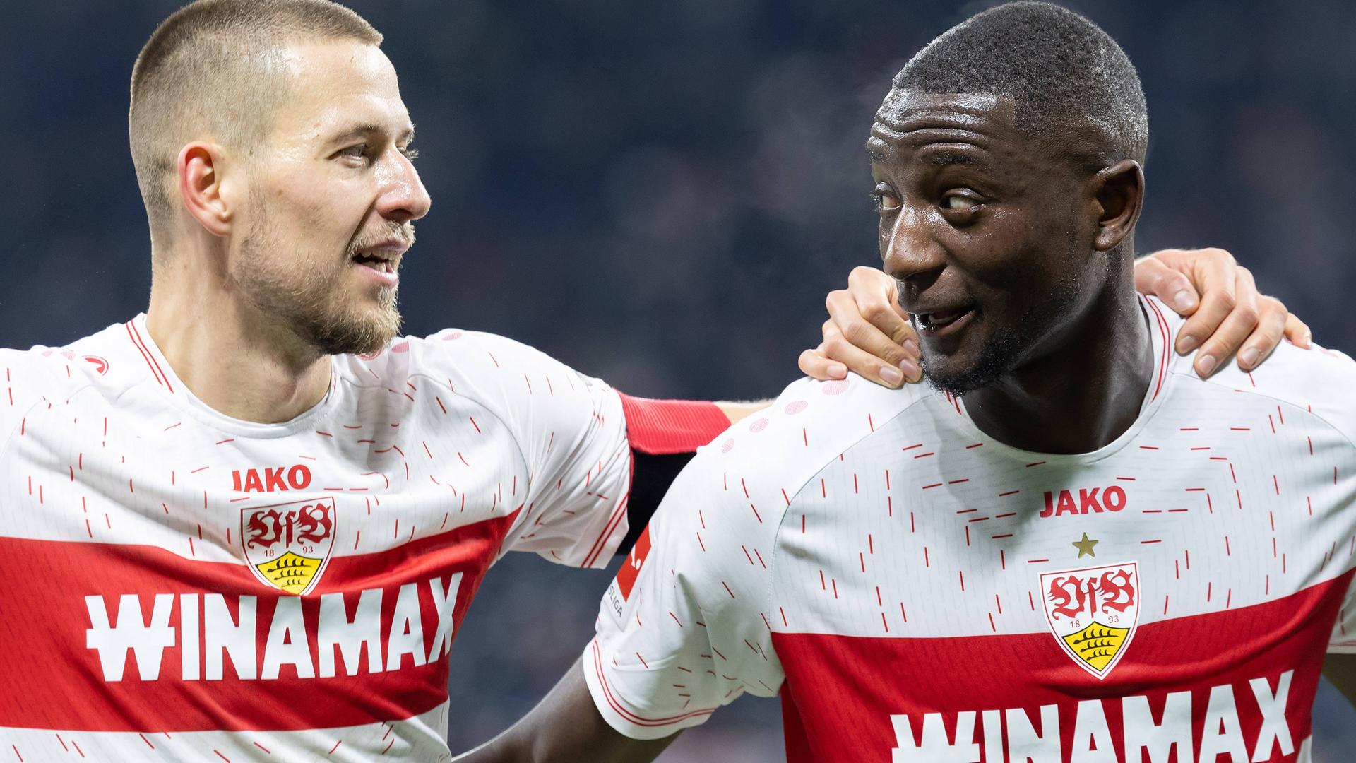 Waldemar Anton und Serhou Guirassy vom VfB Stuttgart