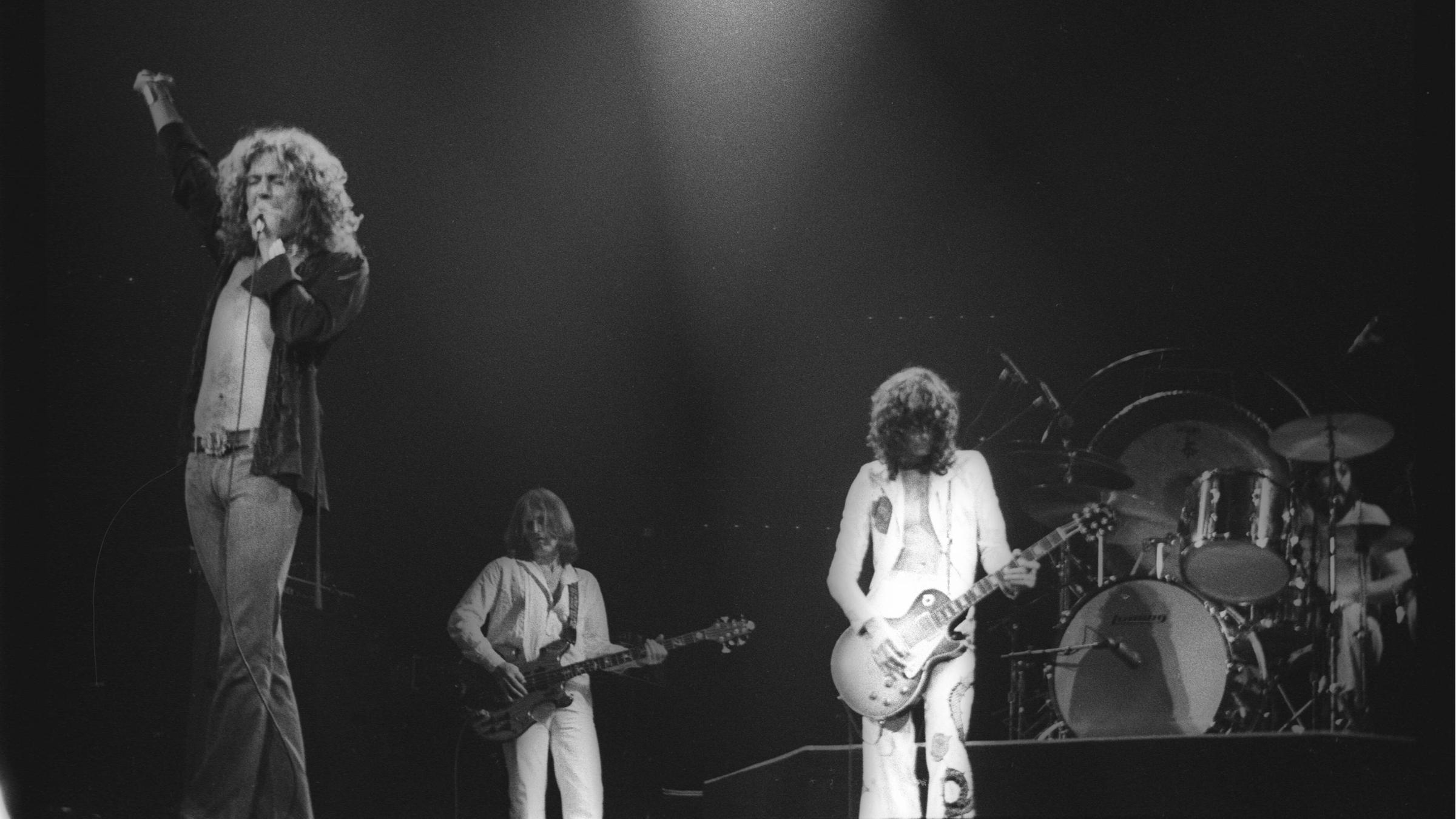 LED ZEPPELIN performing live at The Fabulous Forum in Inglewood CA USA on June 26 1977 Photo © Ke
