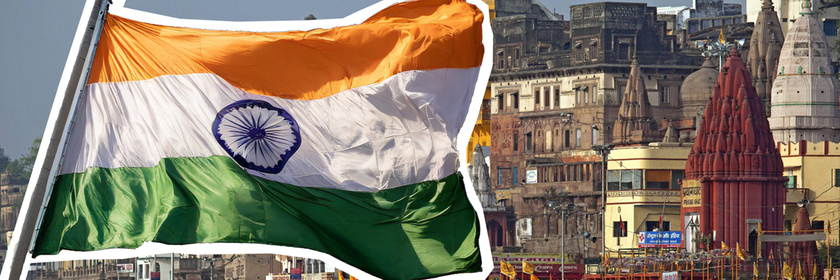 Indien und indische Flagge