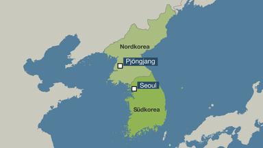 Infokarte Nord- und Südkorea