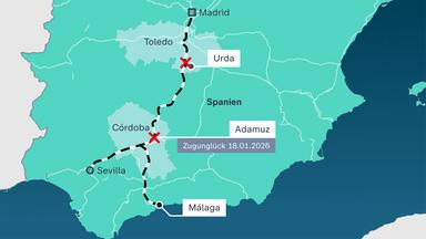 Infokarte: Zugunglück in Spanien