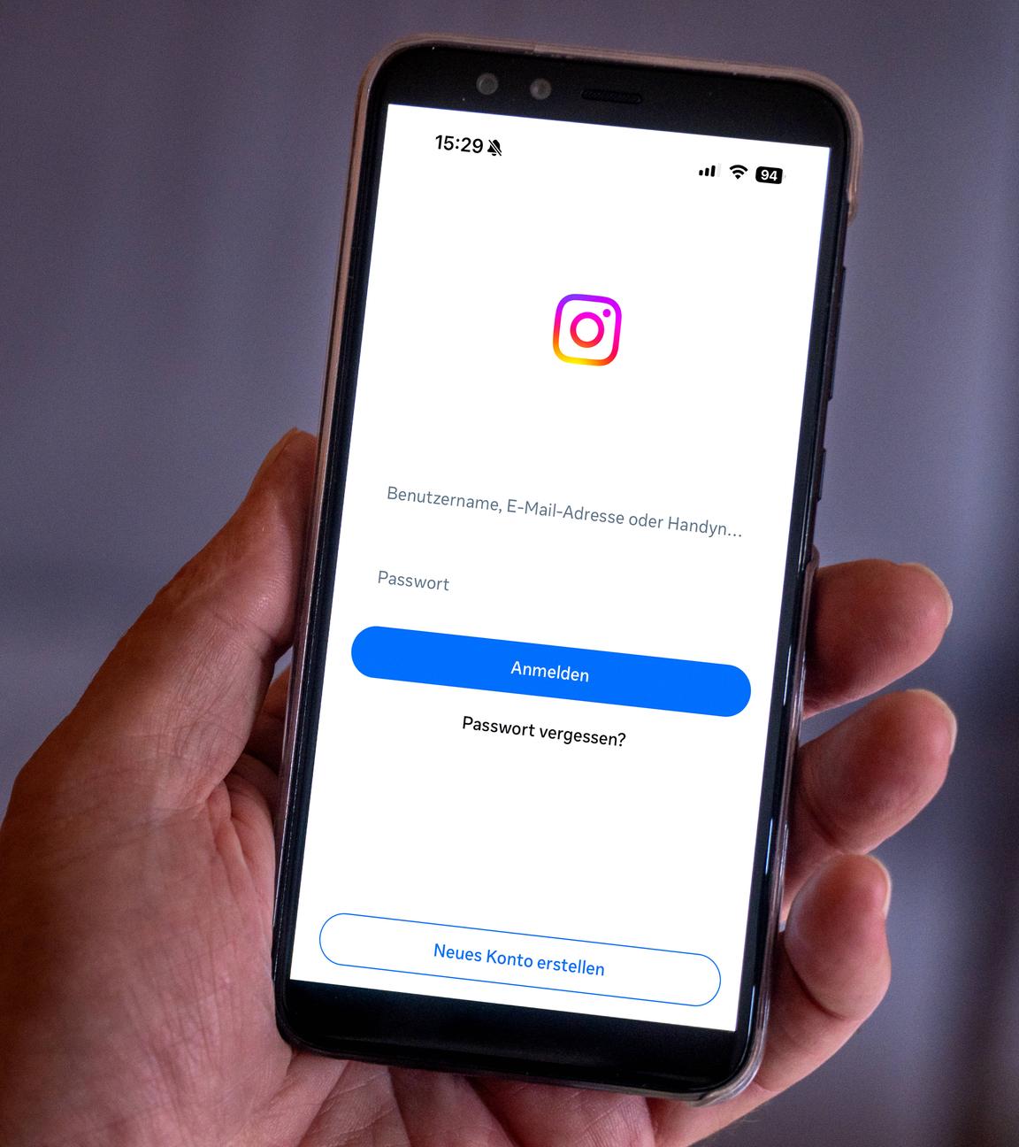 Instagram, Login, Passwort