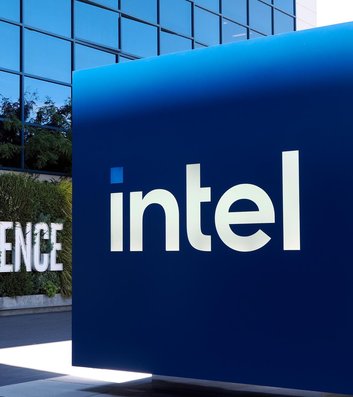 Die Intel-Unternehmenszentrale in Santa Clara, Kalifornien, USA