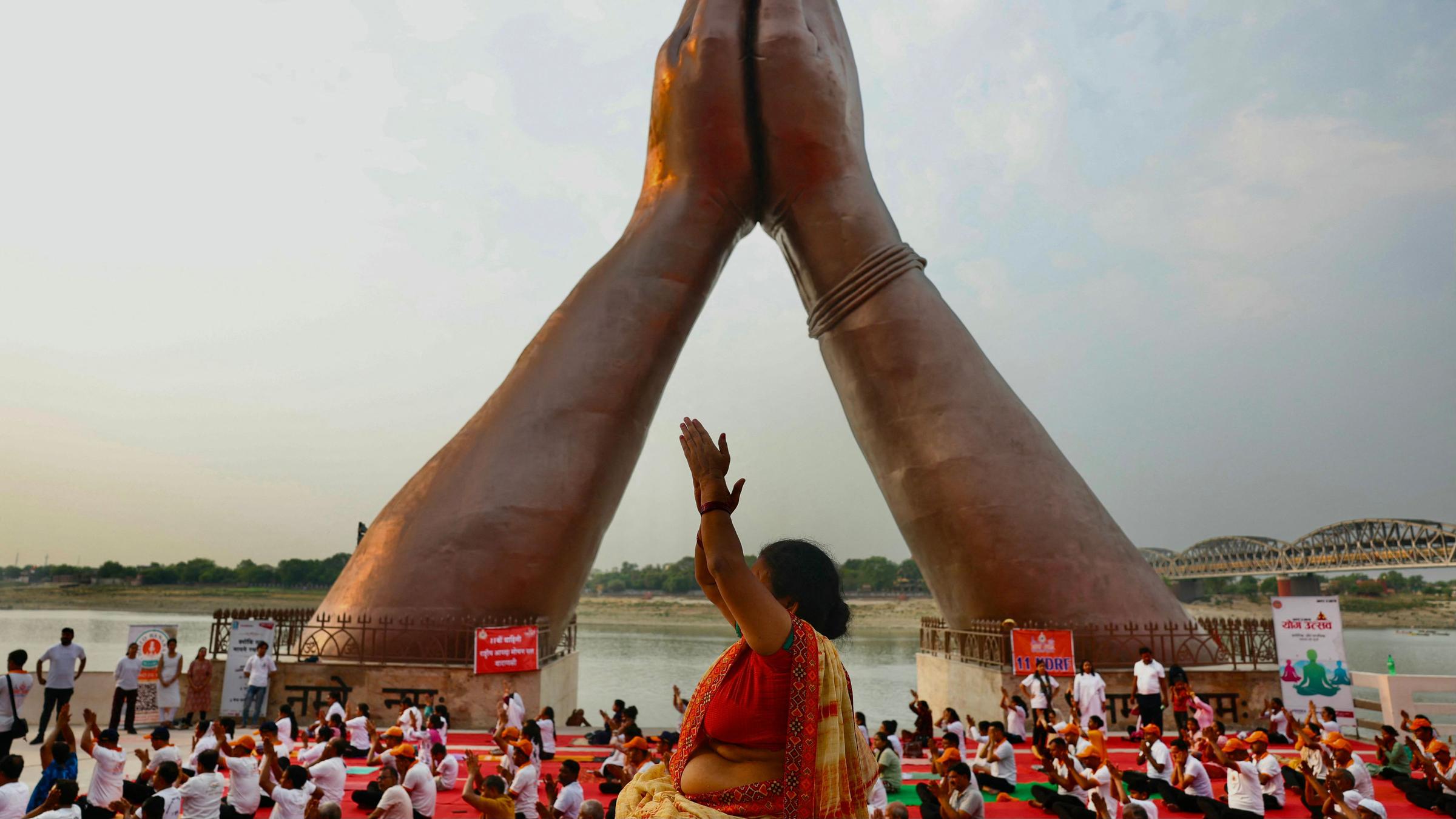 Internationaler Tag des Yoga in Indien.
