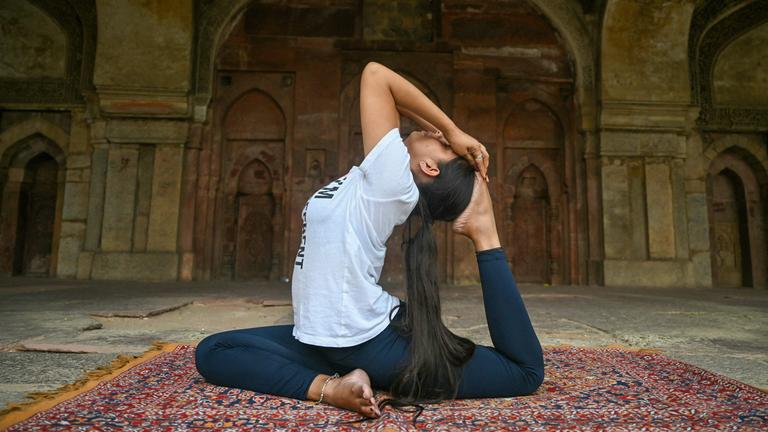 Internationaler Tag des Yoga in Indien.