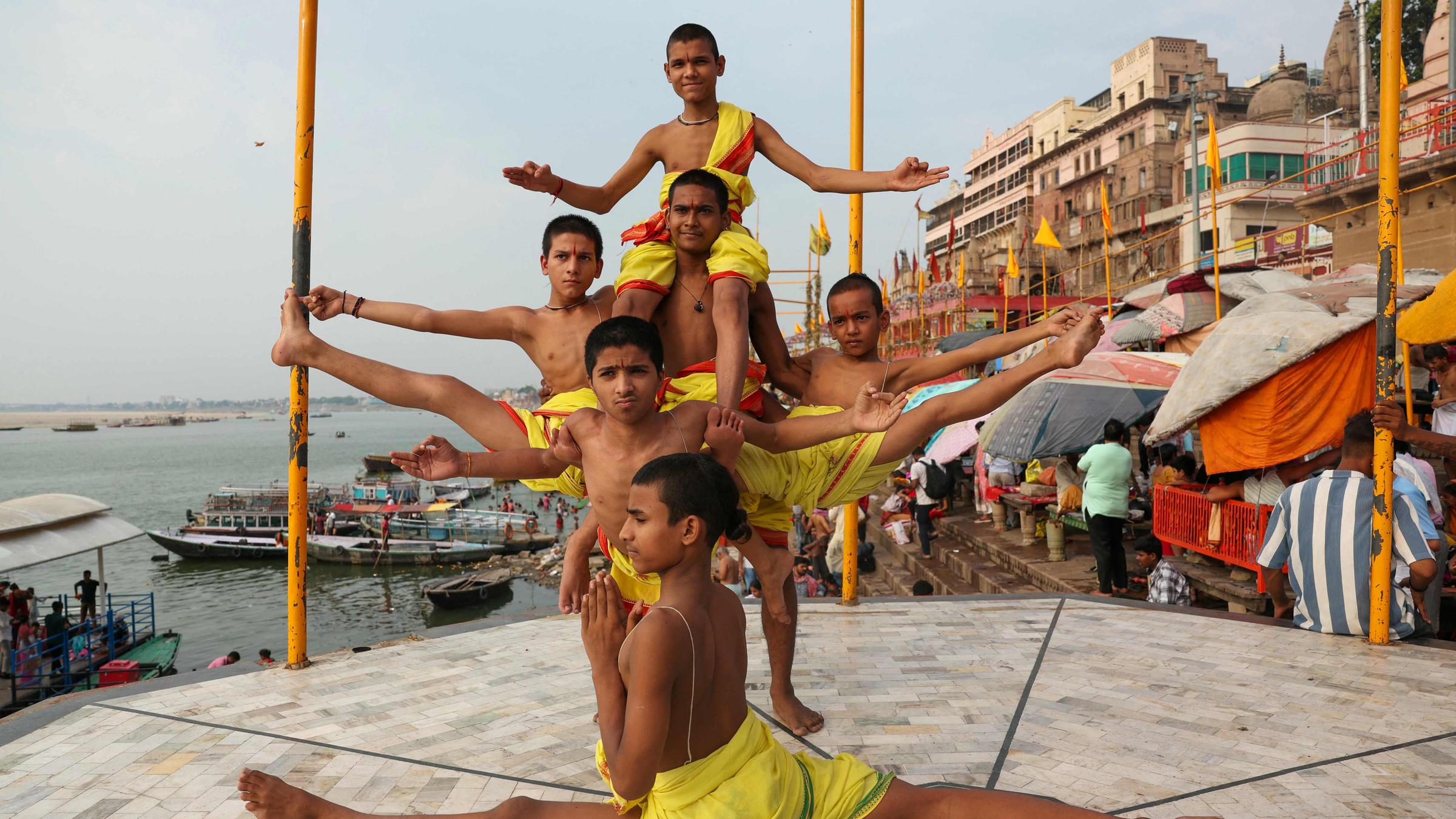 Internationaler Tag des Yoga in Indien.